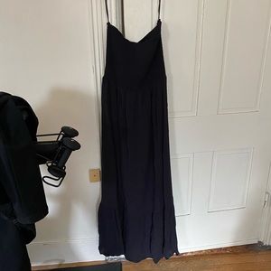 LOFT beach smocked strapless dress